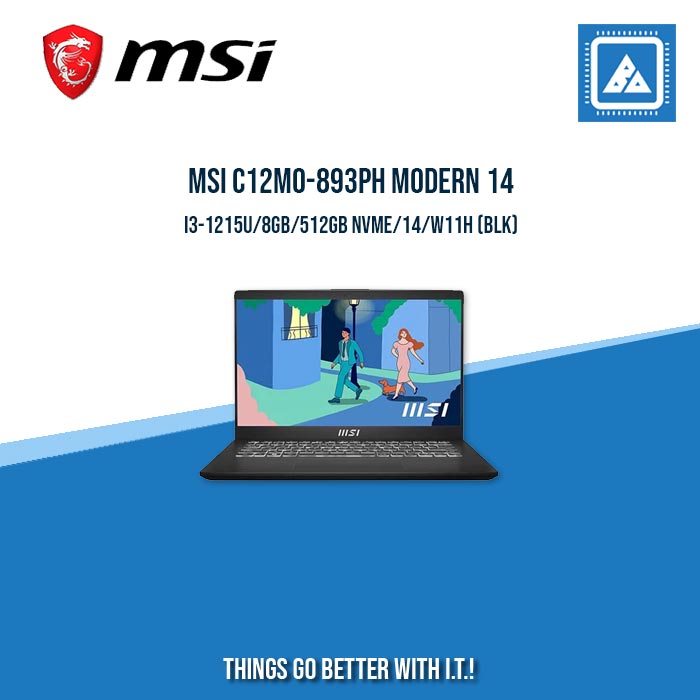 MSI C12MO-893PH MODERN 14 I3-1215U/8GB/512GB NVME | BEST FOR STUDENTS LAPTOP