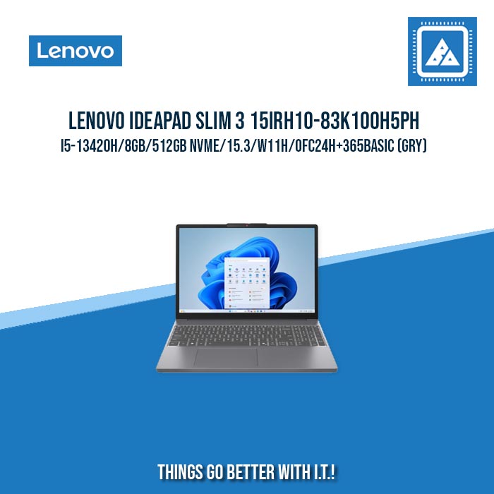 LENOVO IDEAPAD SLIM 3 15IRH10-83K100H5PH I5-13420H/8GB/512GB NVME | BEST FOR FREELANCER
