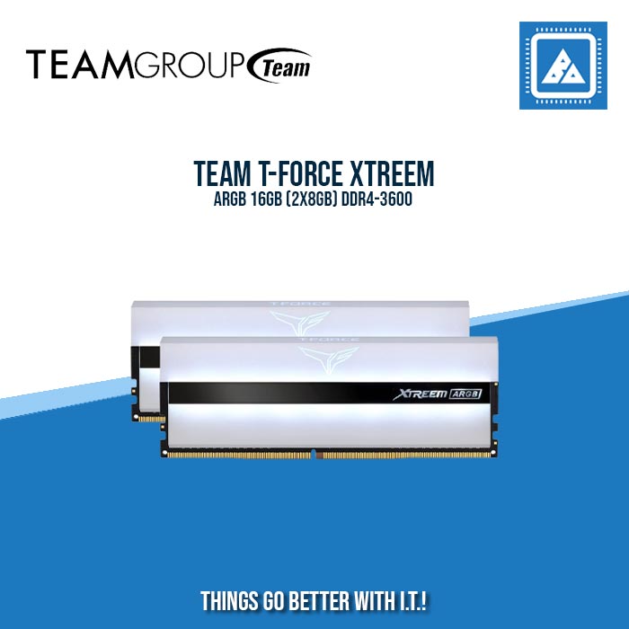 TEAM T-FORCE XTREEM ARGB 16GB (2X8GB) DDR4-3600 (WHITE)