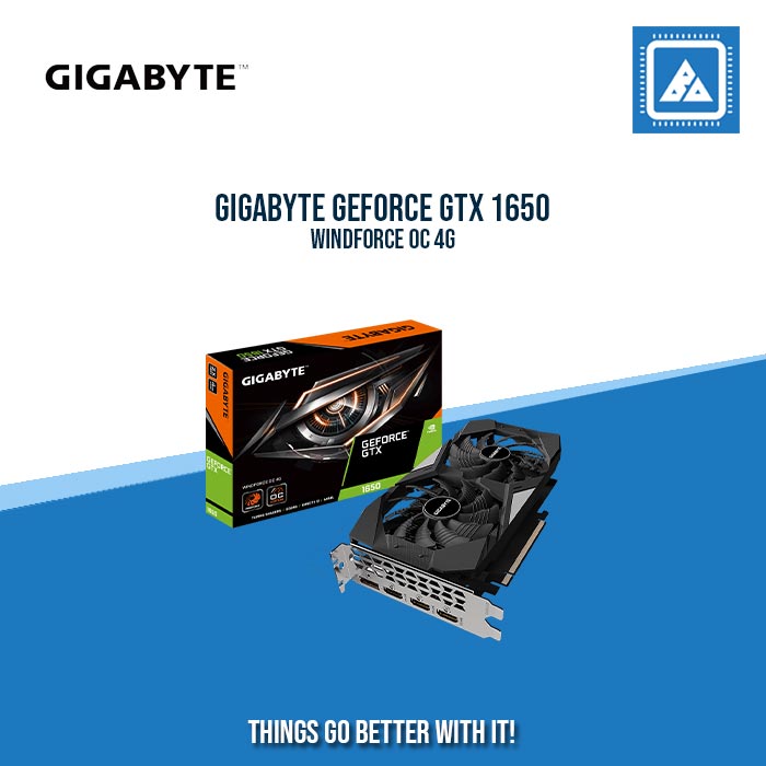GIGABYTE GTX 1650 4096MB 128BIT GDDR6 OC-4GD (DVI, HDMI, DP