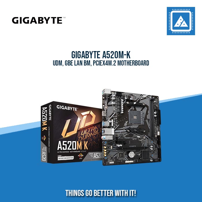 GIGABYTE A520M-K 2*DDR4/1*M.2/GBELAN/HDMI
