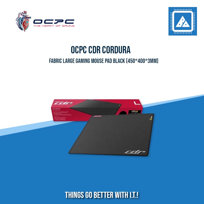 OCPC CDR CORDURA FABRIC GAMING MOUSE PAD BLACK(LARGE 450*400*3MM| X-LARGE 900*400*3MM)