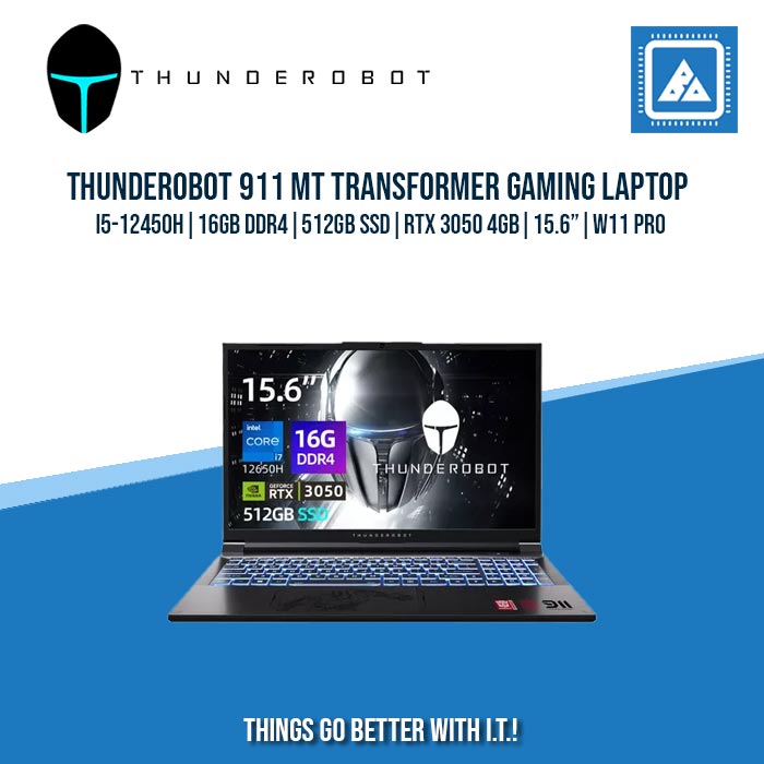THUNDEROBOT 911 MT TRANSFORMER GAMING LAPTOP | i5-12450H | 16GB DDR4 | 512GB SSD | RTX 3050 4GB | BEST FOR RENDERING AND GAMING LAPTOP