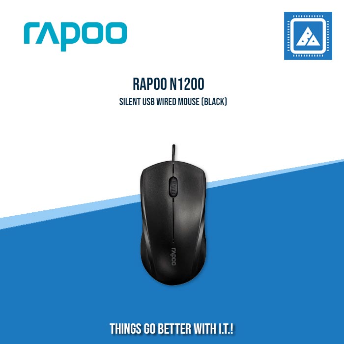 RAPOO N1200 SILENT USB WIRED MOUSE (BLACK)