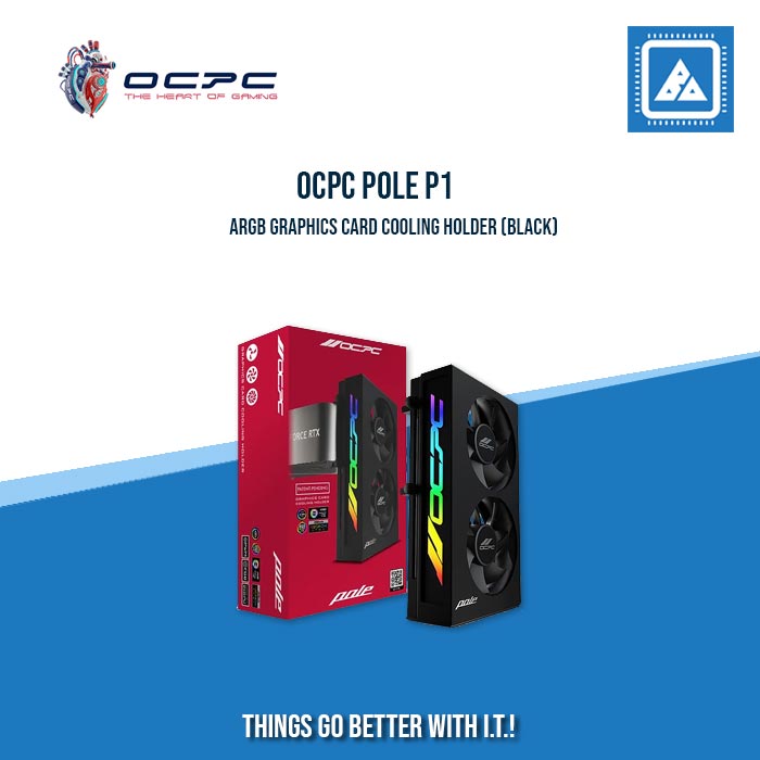 OCPC POLE P1 ARGB GRAPHICS CARD COOLING HOLDER (BLACK|WHITE)
