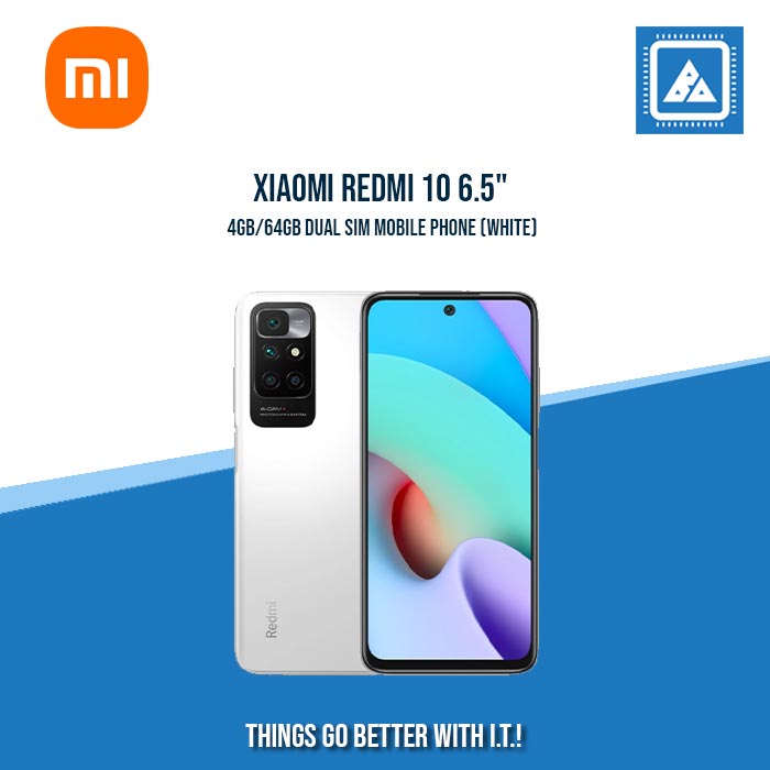XIAOMI REDMI 10 6.5" 4GB/64GB DUAL SIM MOBILE PHONE (WHITE)