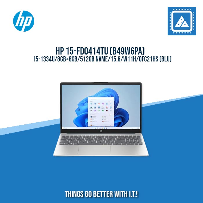HP 15-FD0414TU (B49W6PA) I5-1334U/8GB+8GB/512GB NVME/15.6/W11H/BEST FOR STUDENTS AND FREELANCERS LAPTOP