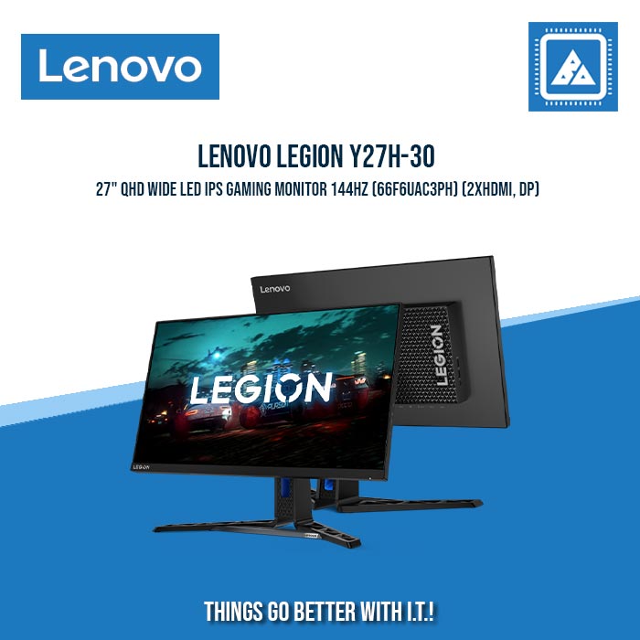 LENOVO LEGION Y27H-30 27" QHD WIDE LED IPS GAMING MONITOR 144HZ (66F6UAC3PH) (2XHDMI, DP)
