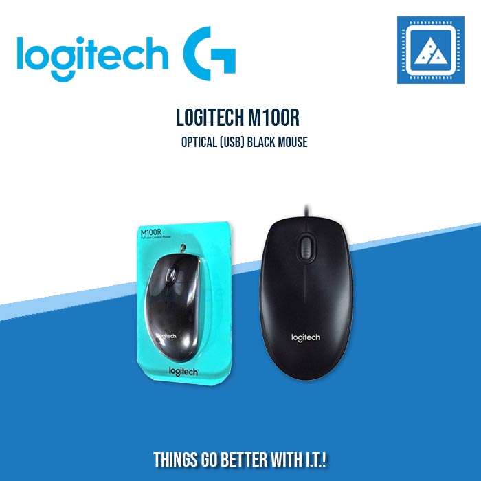 LOGITECH M100R OPTICAL (USB) BLACK MOUSE