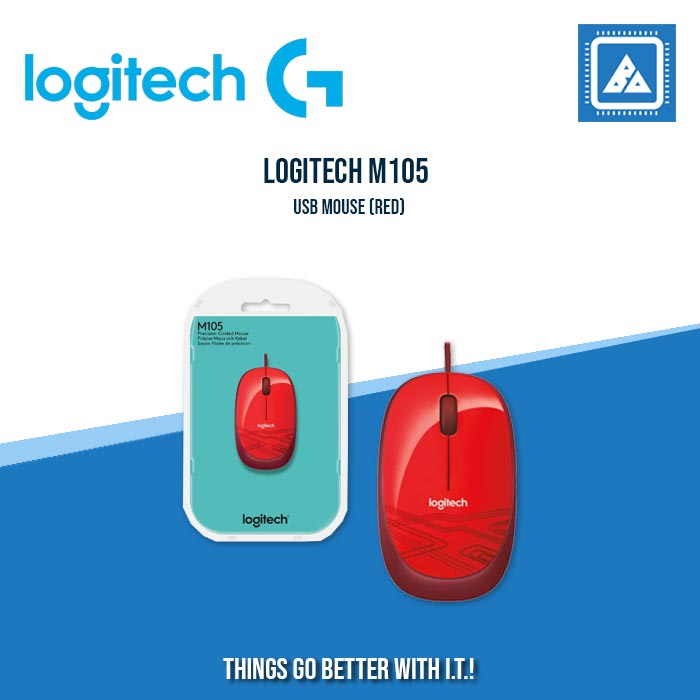 LOGITECH M105 USB MOUSE (RED)