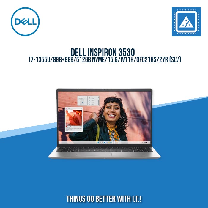 DELL INSPIRON 3530 I7-1355U/8GB+8GB/512GB NVME/15.6/W11H/ BEST FOR STUDENTS AND FREELANCERS LAPTOP