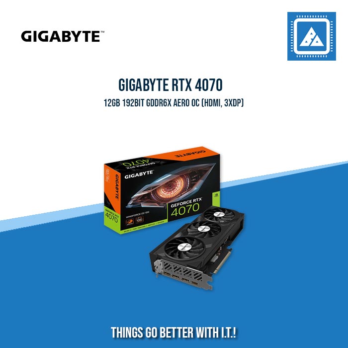GIGABYTE RTX 4070 12GB 192BIT GDDR6X AERO OC (HDMI, 3XDP)
