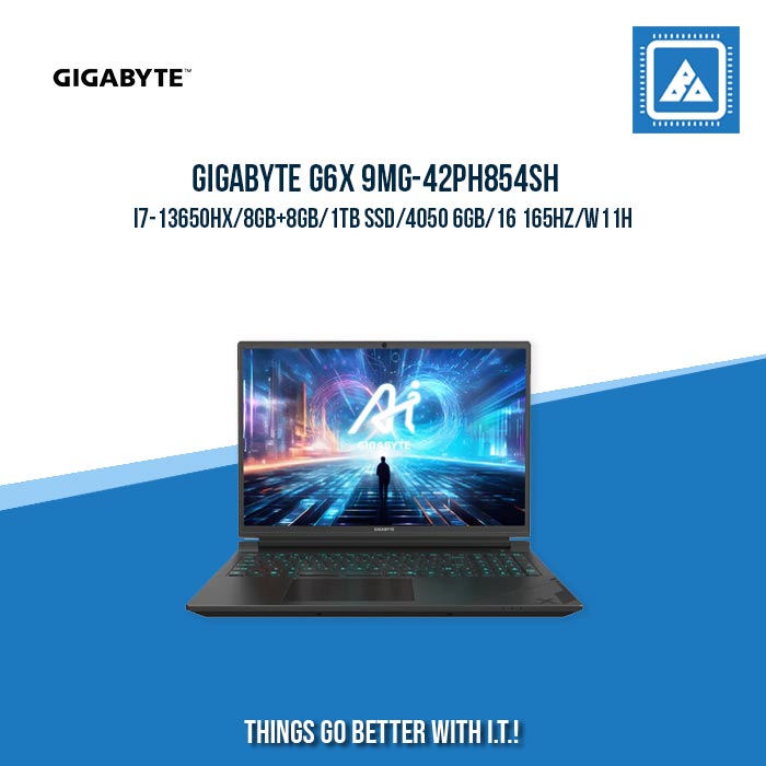 GIGABYTE G6X 9MG-42PH854SH I7-13650HX/8GB+8GB/1TB SSD/4050 6GB | BEST FOR GAMING AND EDITING LAPTOP