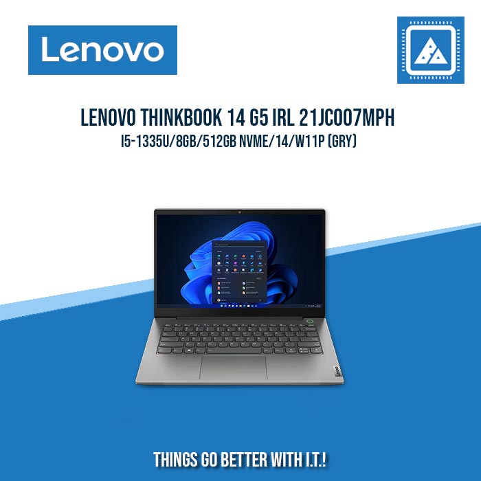LENOVO THINKBOOK 14 G5 IRL 21JC007MPH I5-1335U/8GB/512GB NVME | BEST FOR ENTREPRENEUR AND CORPORATE LAPTOP