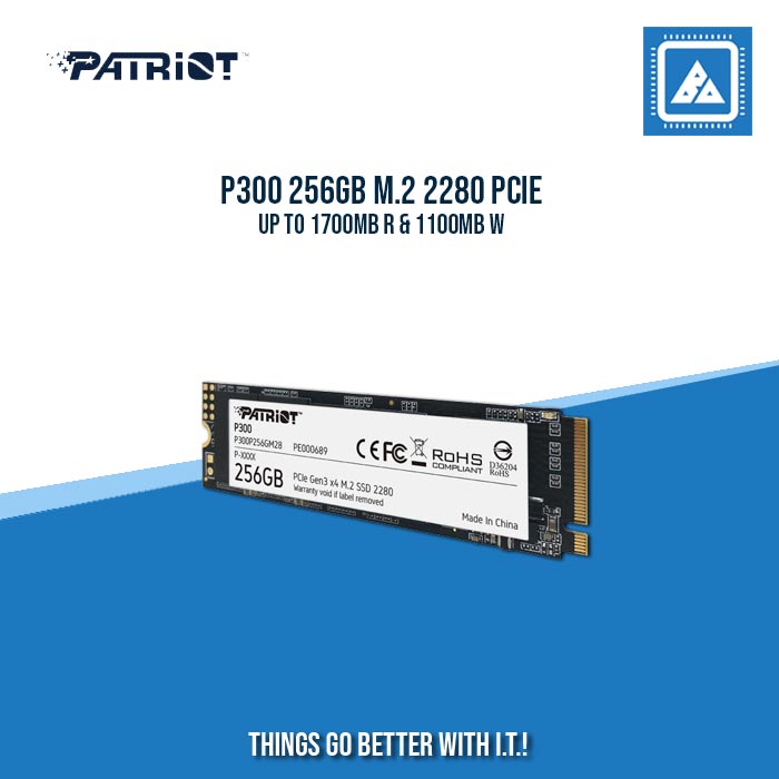 Patriot Memory P300 512GB M.2 SSD 2280 NVMe PCIe Gen 3x4 内蔵型SSD