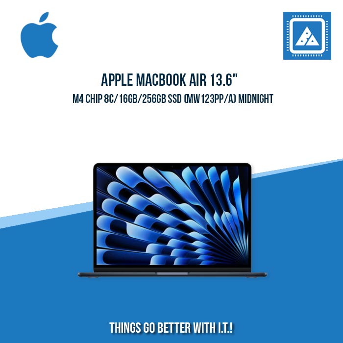 APPLE MACBOOK AIR 13.6" M4 CHIP 8C/16GB/256GB SSD (MW123PP/A) | BEST FOR FREELANCERS LAPTOP