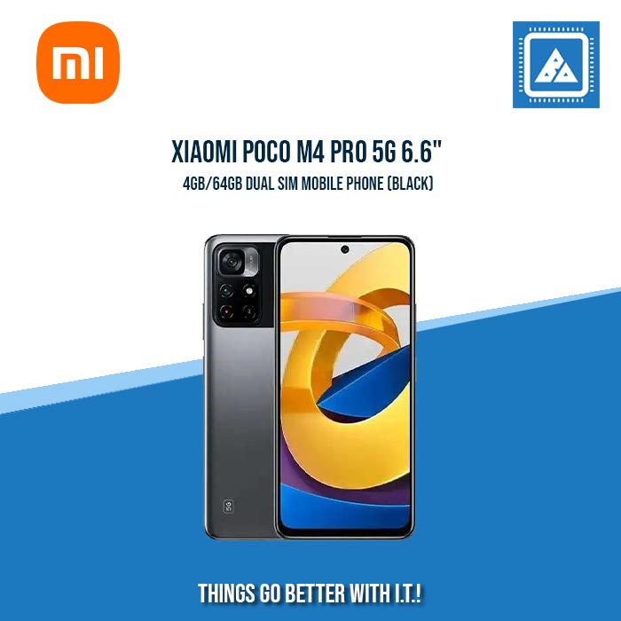 XIAOMI POCO M4 PRO 5G 6.6" 4GB/64GB DUAL SIM MOBILE PHONE (BLACK)