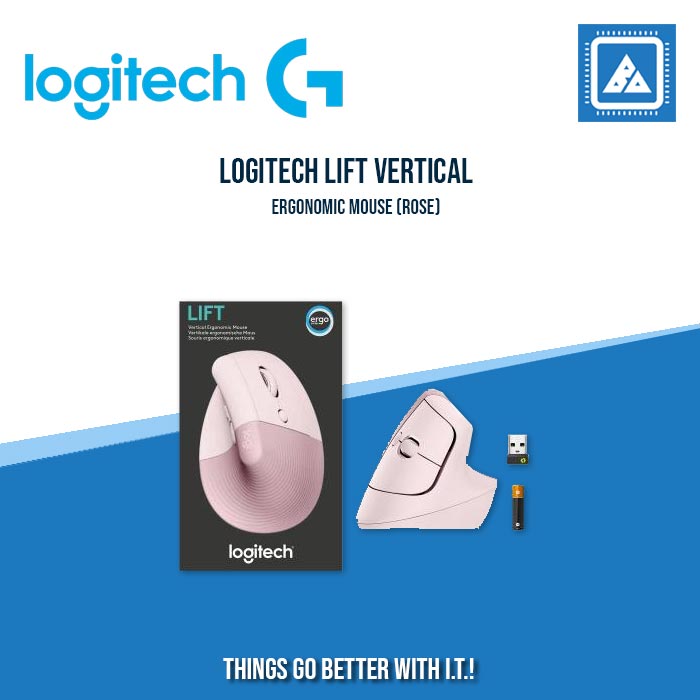LOGITECH LIFT VERTICAL ERGONOMIC MOUSE (ROSE)