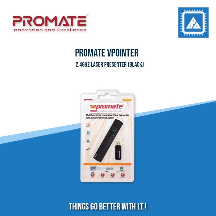 PROMATE VPOINTER 2.4GHZ LASER PRESENTER (BLACK)