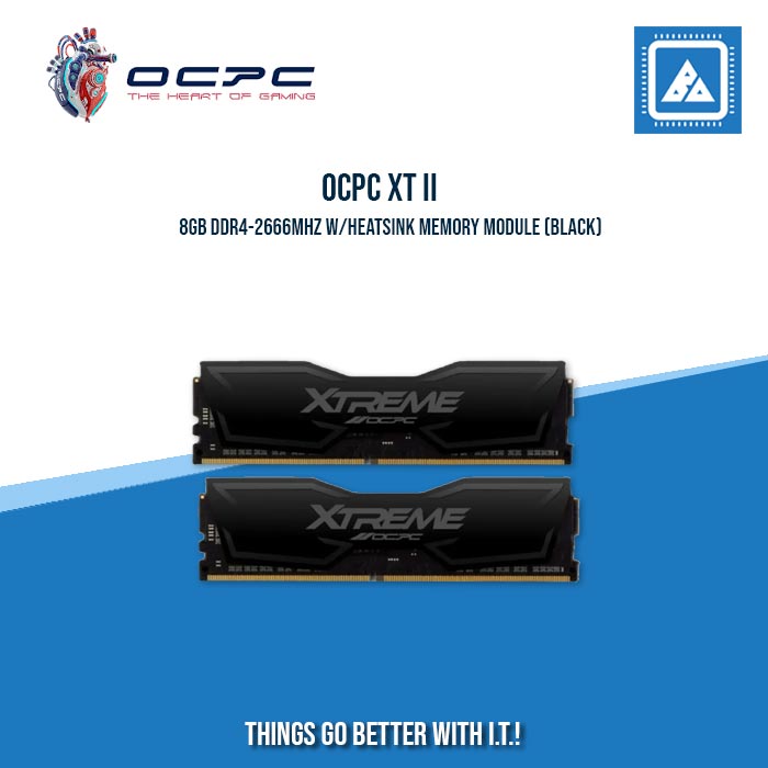 OCPC XT II 8GB DDR4-2666MHZ W/HEATSINK MEMORY MODULE (BLACK|WHITE)