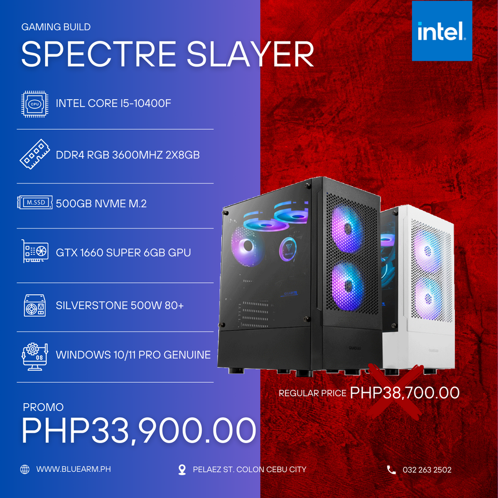 INTEL CORE I5-10400F GAMING BUILD SPECTRE