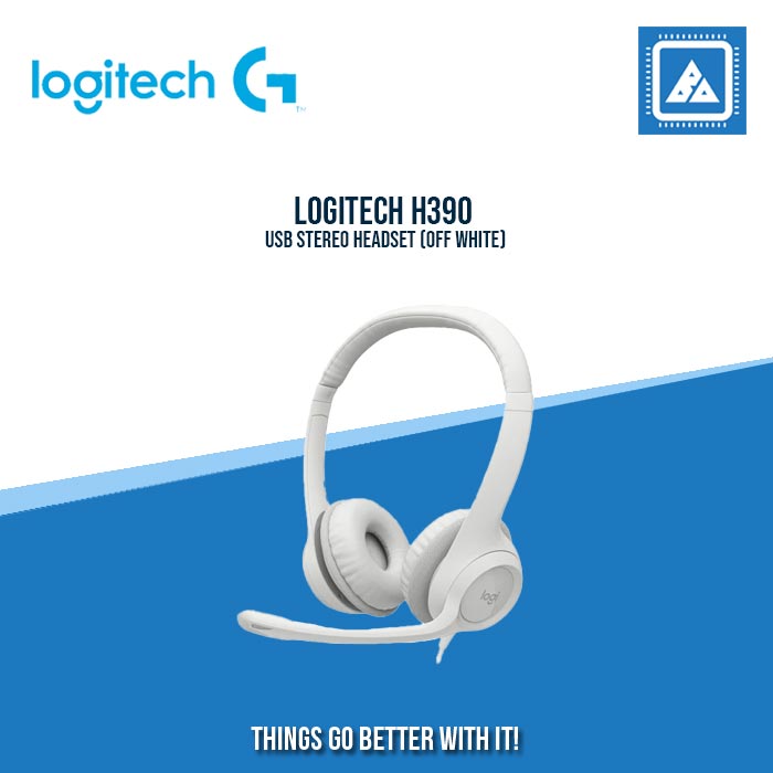 LOGITECH H390 USB STEREO HEADSET (OFF-WHITE)