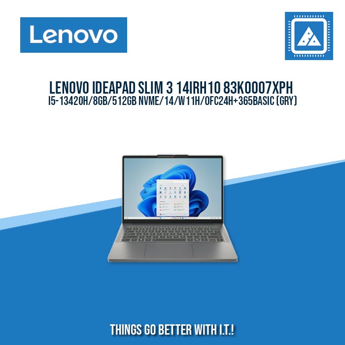 LENOVO IDEAPAD SLIM 3 14IRH10 83K0007XPH I5-13420H/8GB/512GB NVME | BEST FOR STUDENTS