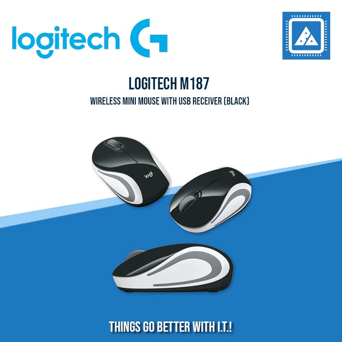 LOGITECH M187 WIRELESS MINI MOUSE (BLACK/BLUE /RED/WHITE)