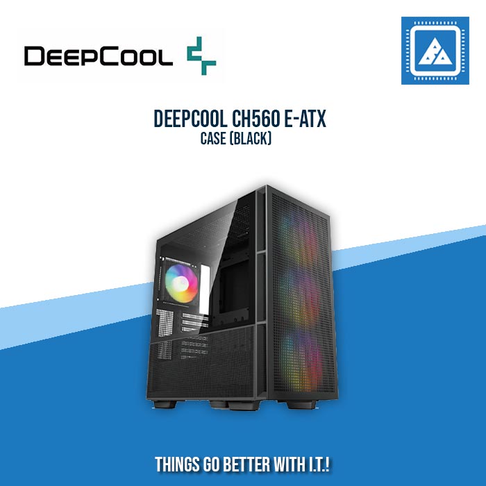 DEEPCOOL CH560 E-ATX CASE (BLACK)