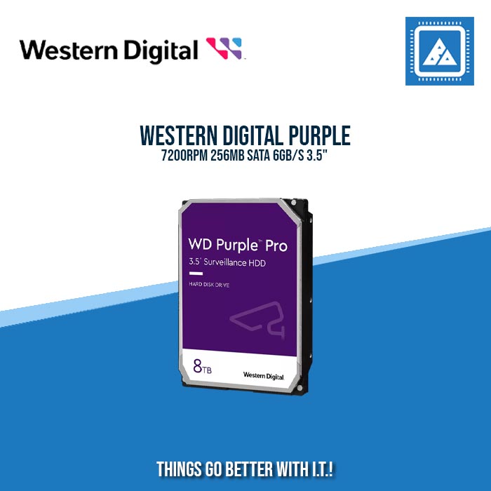 WESTERN DIGITAL 8.0TB PURPLE PRO 7200RPM 256MB SATA 6GB/S 3.5"