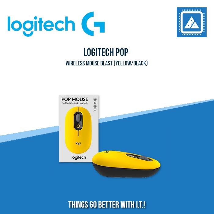LOGITECH POP WIRELESS MOUSE BLAST (YELLOW/ BLACK| MINT/LILAC/YELLOW| ROSE)