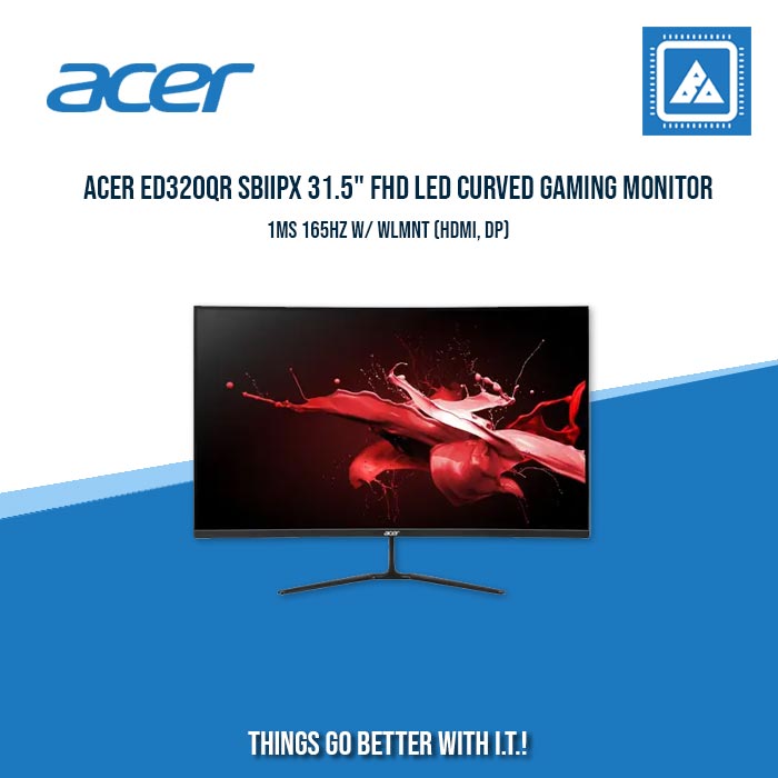 ACER ED320QR SBIIPX FHD LED CURVED GAMING MONITOR 1MS 165HZ