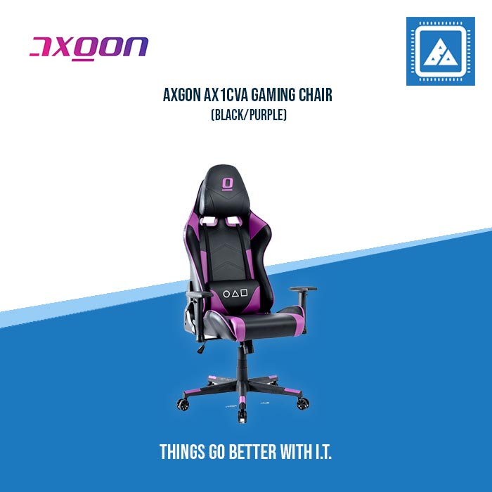 Purple and blue online gaming chair