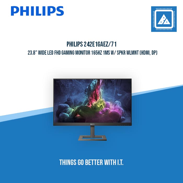 PHILIPS 242E1GAEZ/71 23.8" WIDE LED FHD GAMING MONITOR 165HZ 1MS W/ SPKR WLMNT (HDMI, DP) SPECS