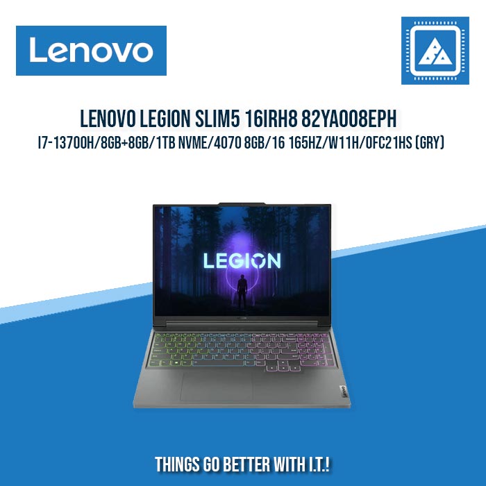 LENOVO LEGION SLIM5 16IRH8 82YA008EPH I7-13700H/8GB+8GB/1TB NVME/4070 8GB | BEST FOR GAMING AND AUTOCAD LAPTOP