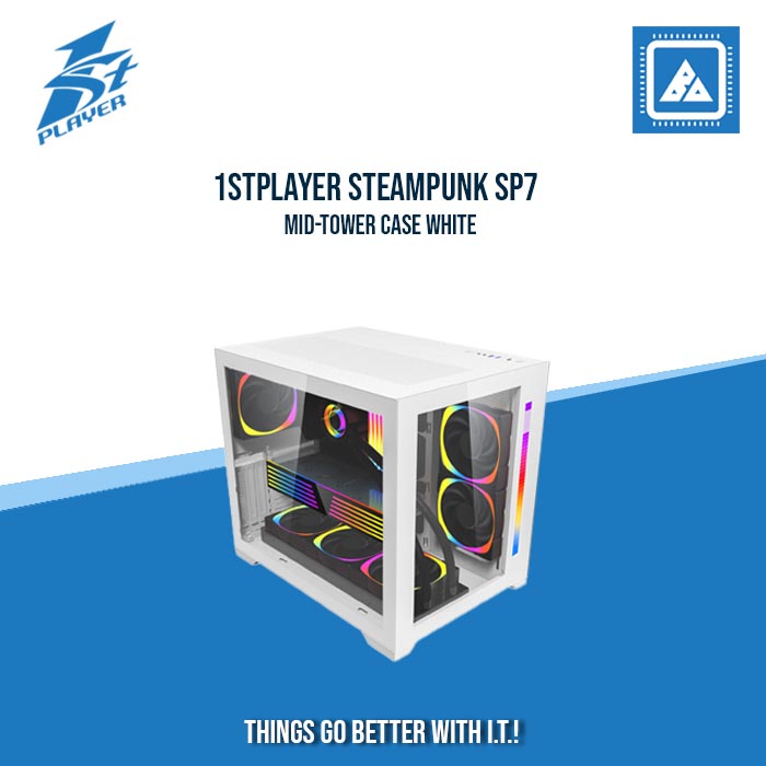 1STPLAYER STEAMPUNK SP7 MID-TOWER CASE WHITE – BlueArm Computer Store