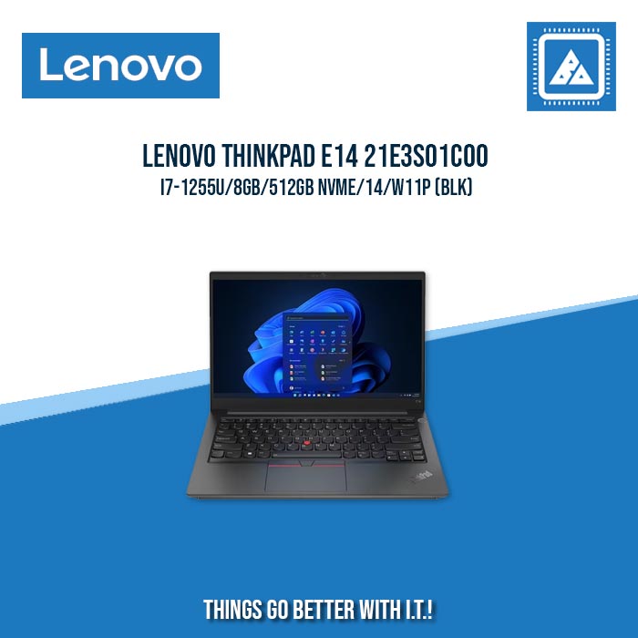 LENOVO THINKPAD E14 21E3S01C00 I7-1255U/8GB/512GB NVME | BEST FOR ENTERPRISES AND CORPORATES LAPTOP