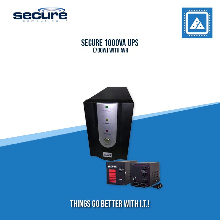 SECURE 1000VA UPS (700W) WITH AVR