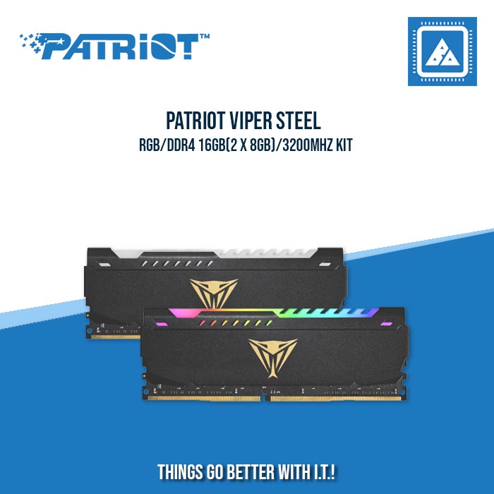 PATRIOT VIPER STEEL RGB DDR4 16GB (2 X 8GB) 3200MHZ KIT