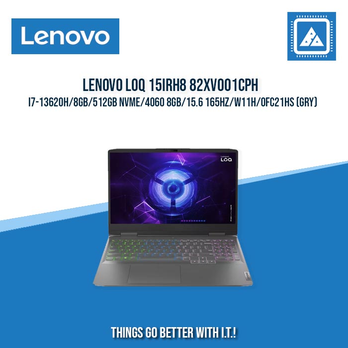 LENOVO LOQ 15IRH8 82XV001CPH I7-13620H/8GB/512GB NVME/4060 8GB | BEST FOR GAMING AND AUTOCAD LAPTOP