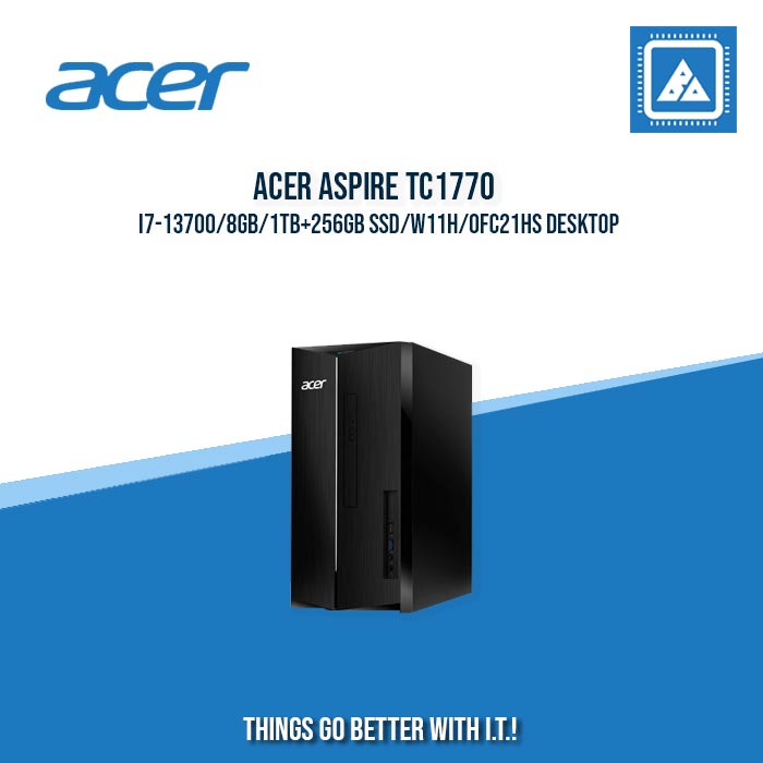 ACER ASPIRE TC1770 I7-13700/8GB/1TB+256GB SSD/W11H/OFC21HS DESKTOP