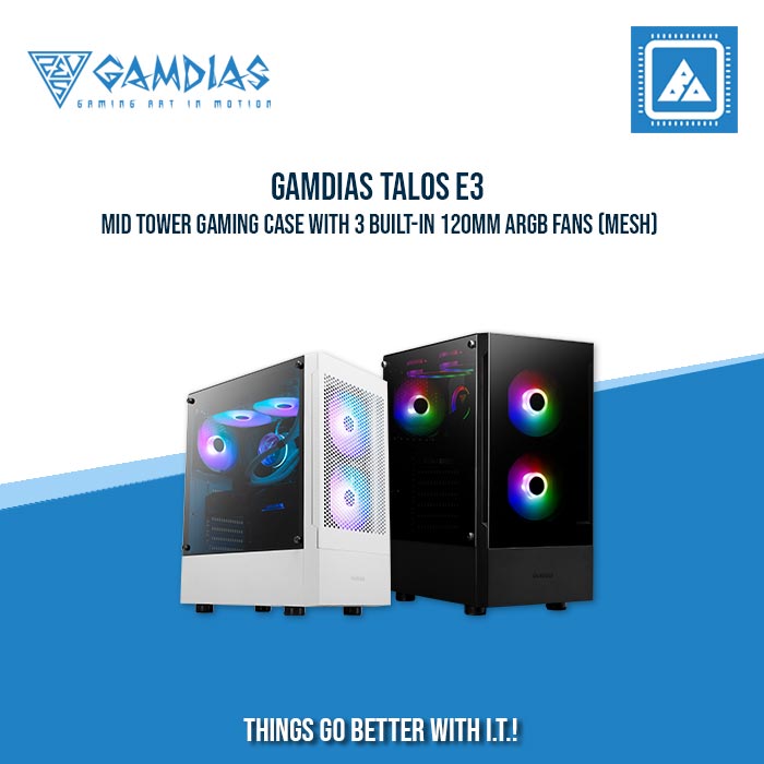 GAMDIAS TALOS E3 | GAMING CASE ( MESH )