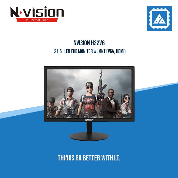 NVISION H22V6 21.5" LED FHD MONITOR WLMNT (VGA, HDMI)