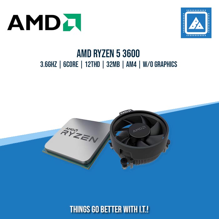 AMD RYZEN 5 3600X | 3.6GHZ | 6CORE |12THD | 32MB | AM4 | TRAY TYPE