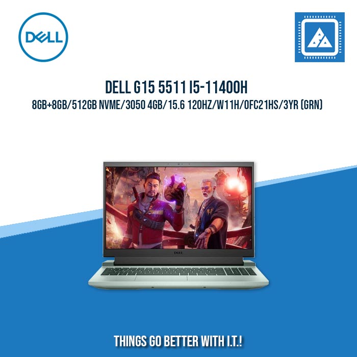 DELL G15 5511 I5-11400H/8GB+8GB/512GB NVME/3050 4GB | BEST FOR GAMING AND AUTOCAD LAPTOP