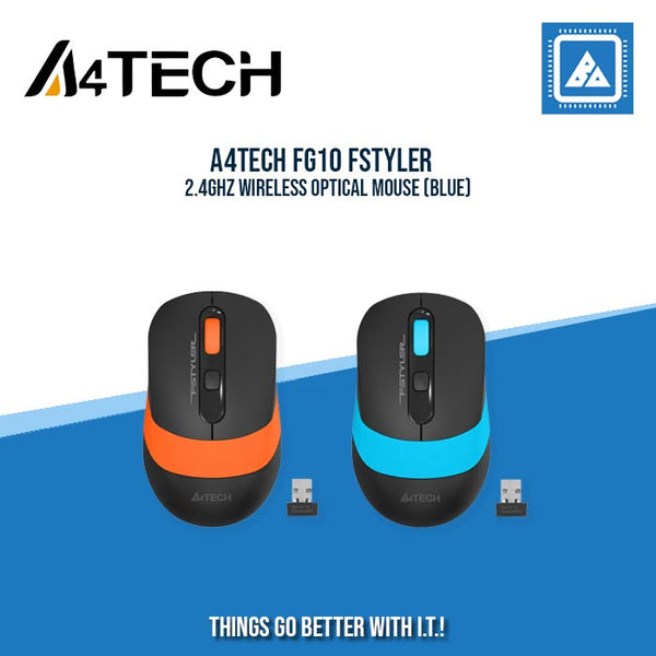 A4TECH FG10 FSTYLER 2.4GHZ WIRELESS OPTICAL MOUSE (BLUE) – BlueArm ...