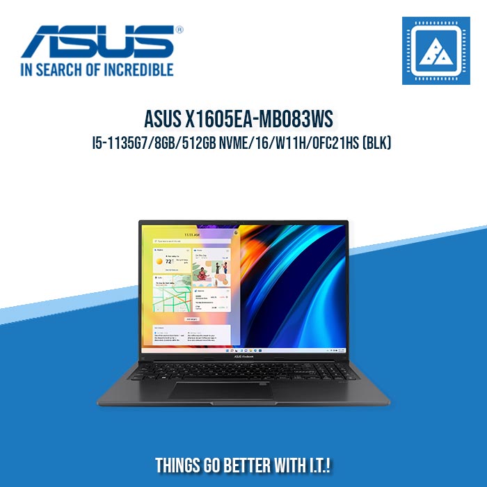 ASUS X1605EA-MB083WS I5-1135G7/8GB/512GB NVME | BEST FOR STUDENTS AND FREELANCERS LAPTOP