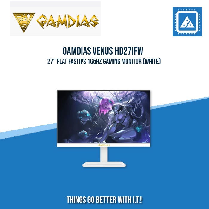 GAMDIAS VENUS HD27IFW 27" FLAT FASTIPS 165HZ GAMING MONITOR (WHITE)