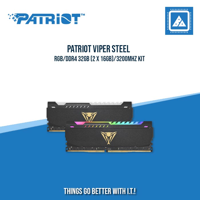 PATRIOT VIPER STEEL RGB/DDR4 32GB (2 X 16GB)/3200MHZ KIT – BlueArm ...