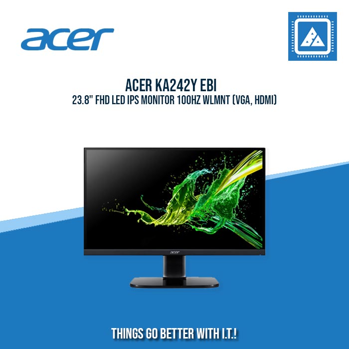 ACER KA242Y EBI 23.8" FHD LED IPS MONITOR 100HZ WLMNT (VGA, HDMI)
